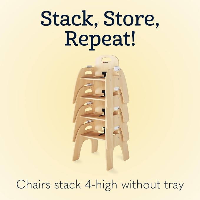 Foundations Easy Serve 9" Wood Feeding Chair - Image 3