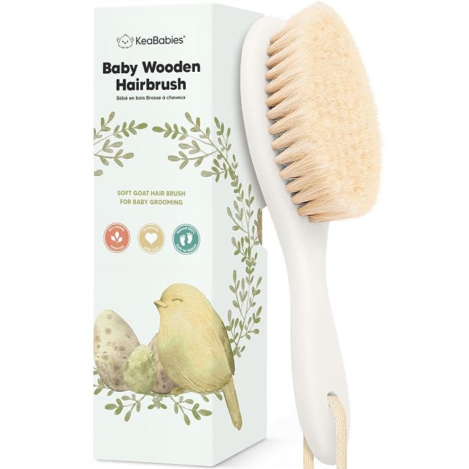 Wooden Baby Hair Brush by KeaBabies