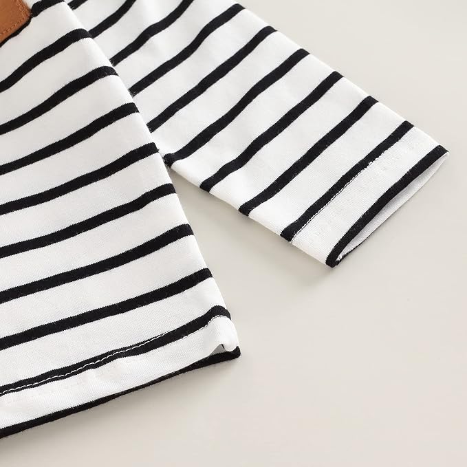 Toddler Baby Boy Clothes Solid Color Long Sleeve Crewneck Sweatshirt Top Casual - Image 4