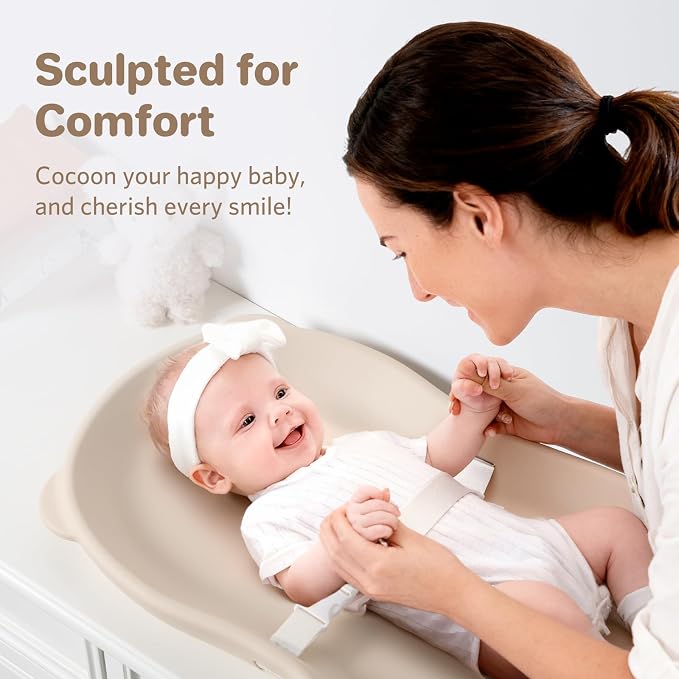 Waterproof Baby Diaper Changing Pad EVA Foam Wipeable Teddy Bear, Non-Slip Base - Image 2
