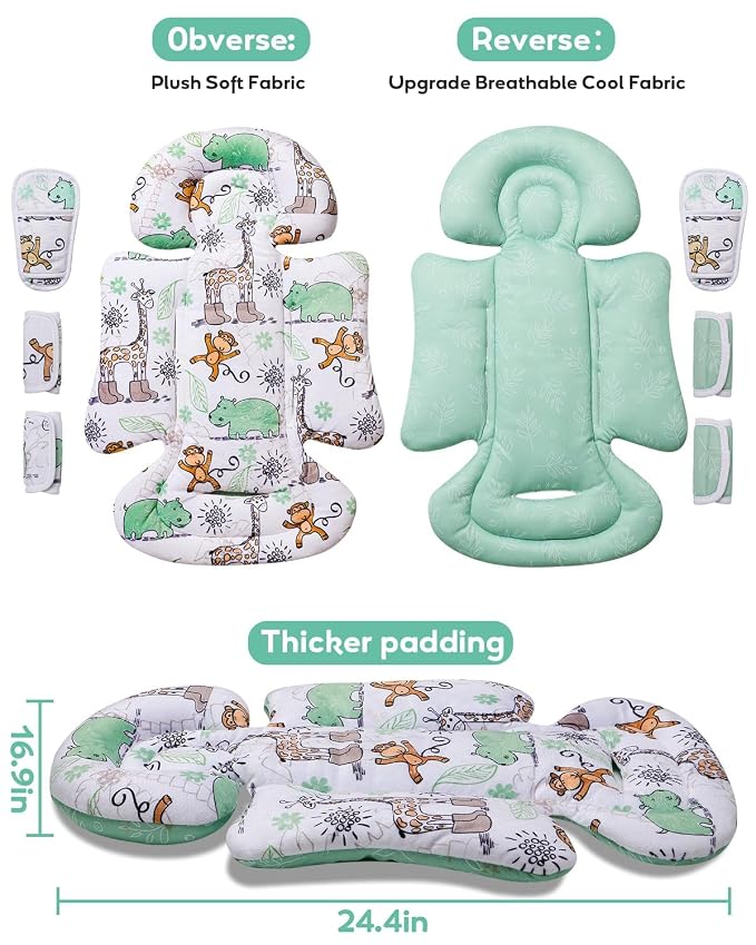 Infant Car Seat Insert, Enlarged Head Support - Image 6