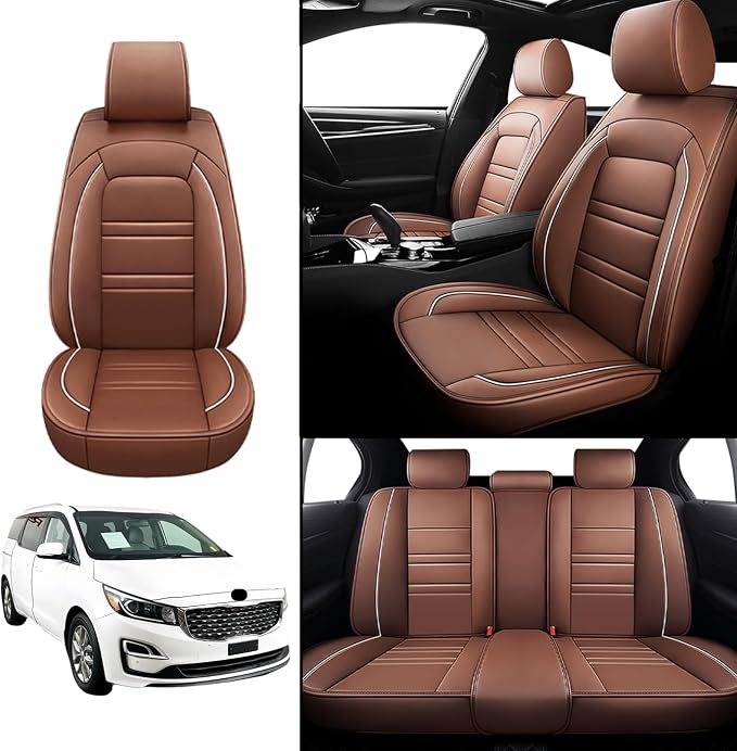 Seat Covers for kia Sedona 2003-2021 | 5-Seats Leather Seat Covers - Image 2