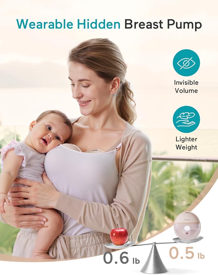 Paruu Hands Free Breast Pump P16, Wearable Breast Pump Electirc Portable - Image 4