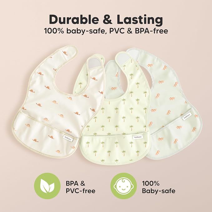 3-Pack Waterproof Baby Bibs for Eating - Image 9