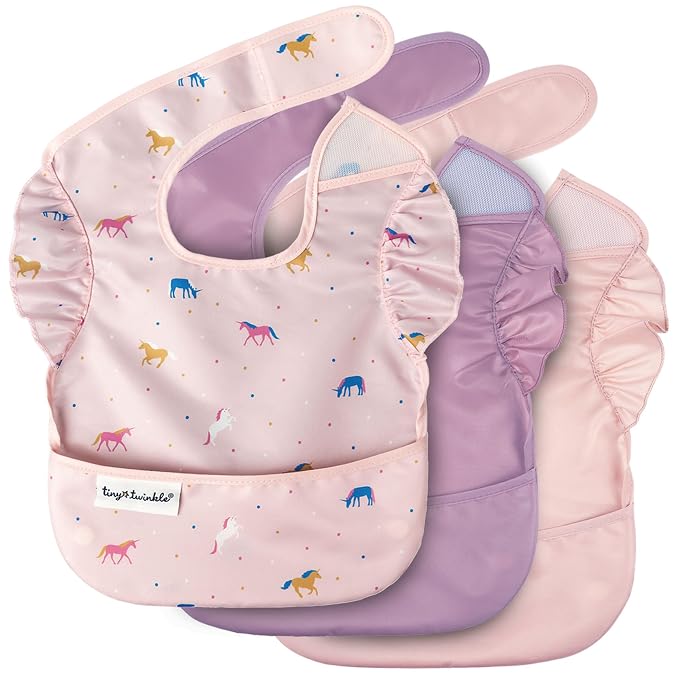 Tiny Twinkle Mess Proof Baby Bibs by TinyTwinkle