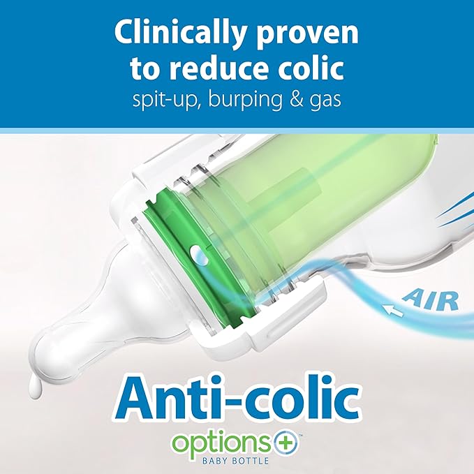 Dr. Brown’s Natural Flow® Anti-Colic Options+™ Narrow Baby Bottle, - Image 3