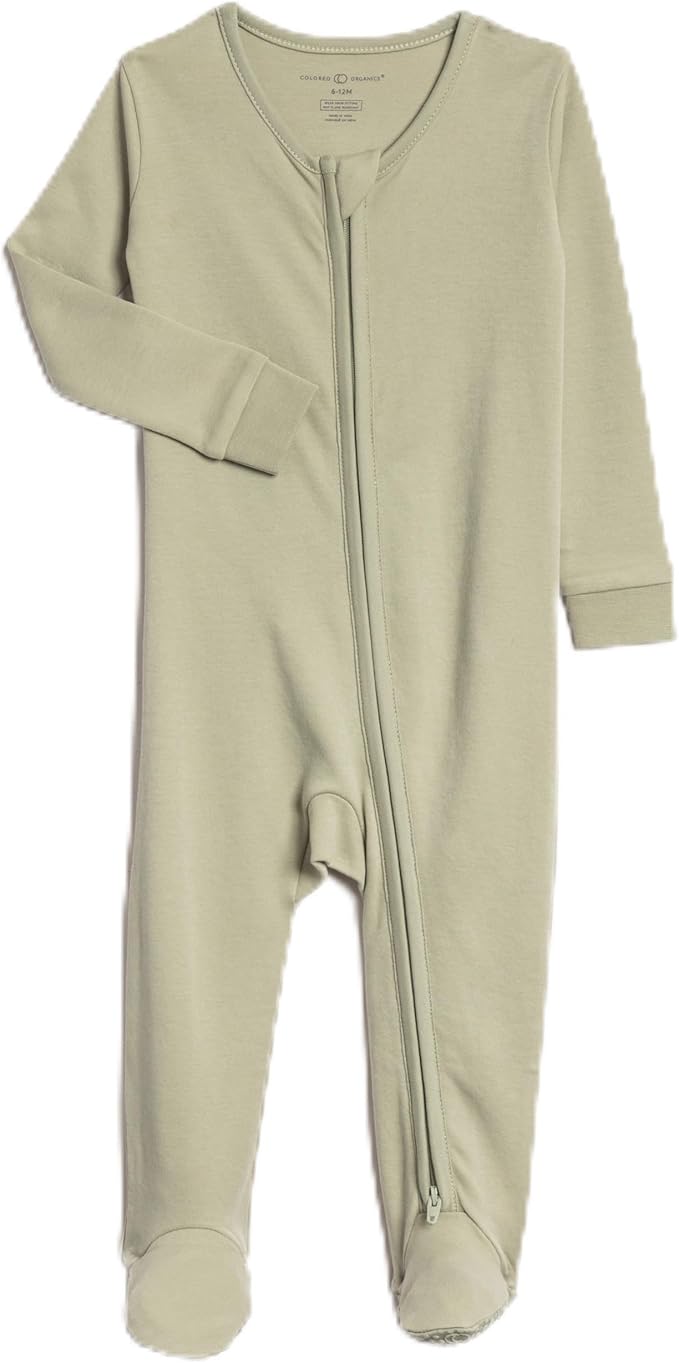 Colored Organics Baby Zip-Up Footed Sleeper by ColoredOrganics