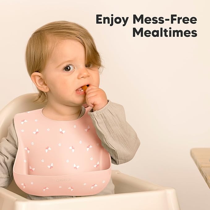 KeaBabies 2-Pack Silicone Baby Bibs - Image 9