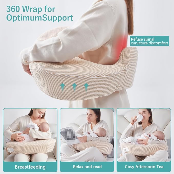 QSTEHEML Nursing Pillow for Breastfeeding - Image 7