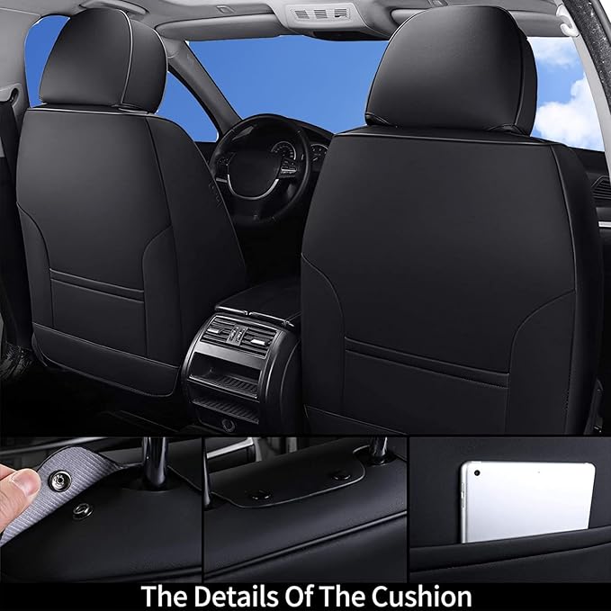 Coverado Universal Seat Covers Front, Waterproof Nappa Leather Car Seat Covers - Image 2