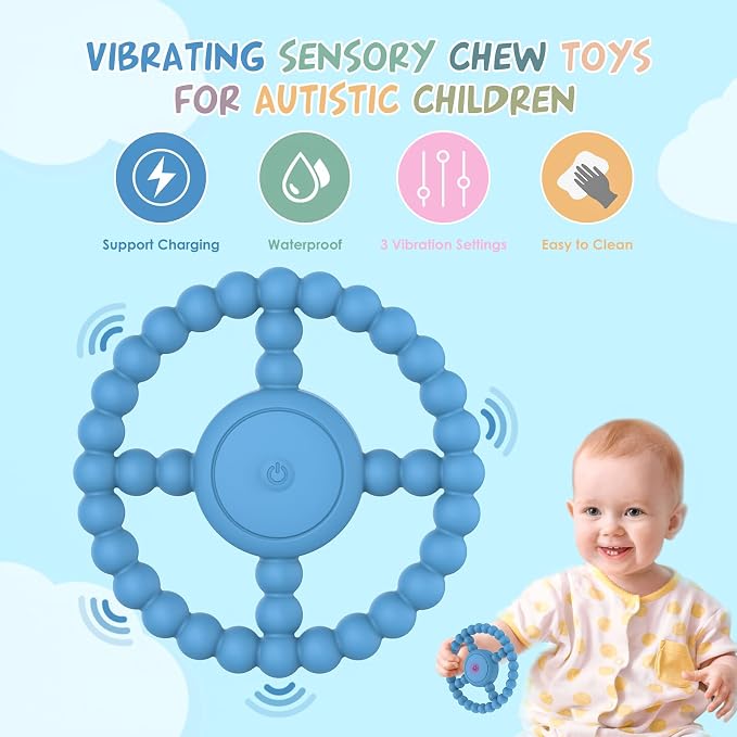 Vibrating Sensory Chew Toy, Vibrating Teether - Image 2