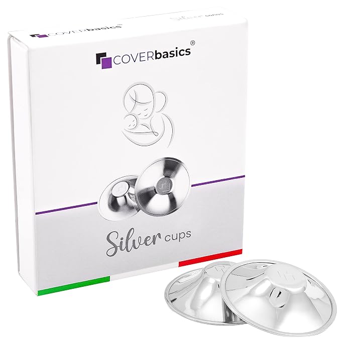 Original Italian Silver Nursing Cups by COVERbasics