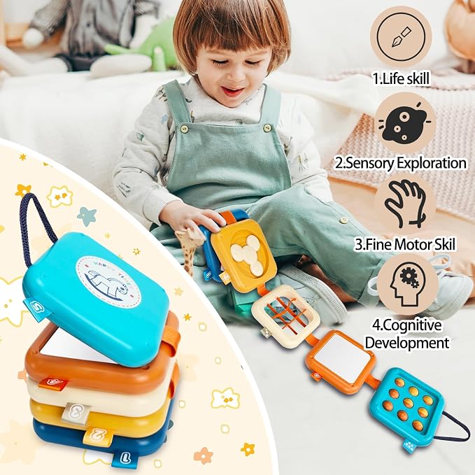 weirtoya Busy Board for 1 Year Old, Toddler Travel Toys for Toddler 1-3 - Image 2
