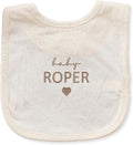 COUPLEHOODIES Custom Baby Name Embroidered Bib – Cotton Feeding Bib by COUPLEHOODIES