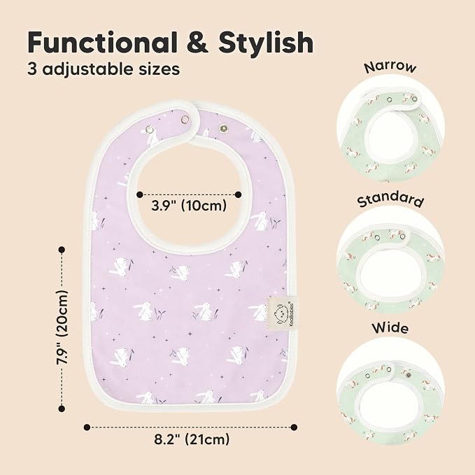 KeaBabies 8-Pack Organic Baby Bibs - Image 2