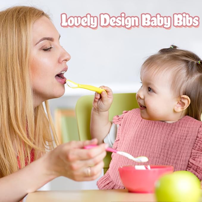 JaGely 12 Pieces Baby Muslin Bibs Bandana Drool Bibs - Image 7