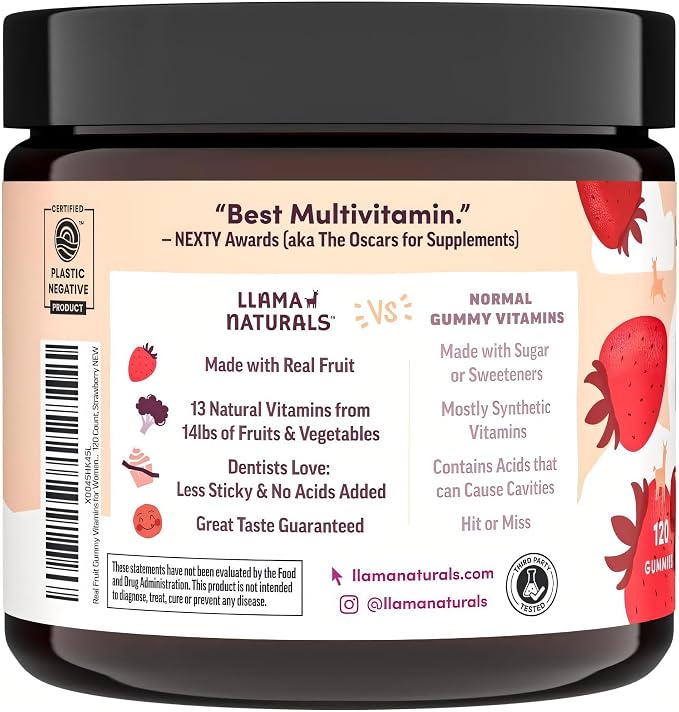 Llama Naturals Multivitamin for Women, Organic Gummies - Image 5