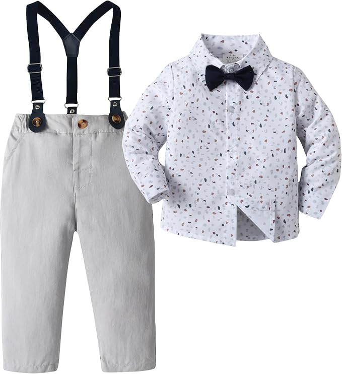 Boarnseorl Baby Boys Pants Sets, Toddler Gentleman Outfits, Infant Long Sleeve by Boarnseorl
