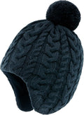 Duoyeree Kids Beanie Hat for Boys Girls Pom-pom Kint Hats Cozy Lining Winter by Duoyeree