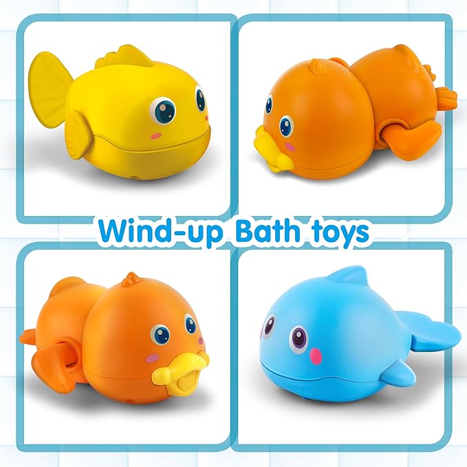 Dwi Dowellin Bath Toys for Toddlers, Magnetic Fishing Games Kids Bathtub Toys - Image 4