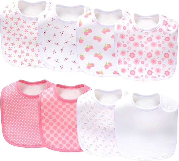 8 Pack Baby Bibs Unisex Adjustable by Unknown