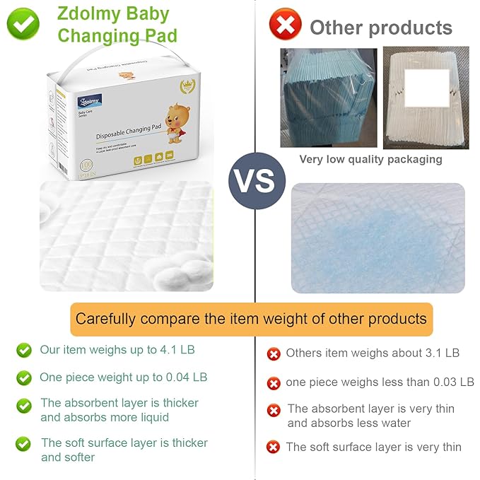 Disposable Changing Pad Liners Super Soft, Disposable Changing Pads, Ultra - Image 2