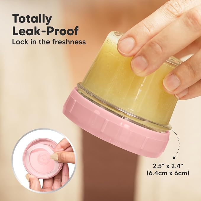 KeaBabies 6pk 4oz Glass Baby Food Containers - Image 2