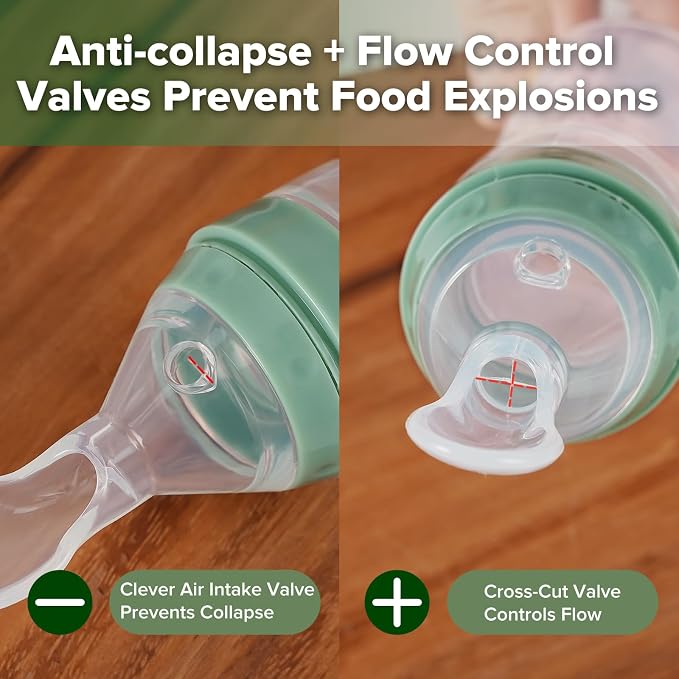 Haakaa Silicone Baby Food Dispensing Spoon Feeder 4oz - Image 5