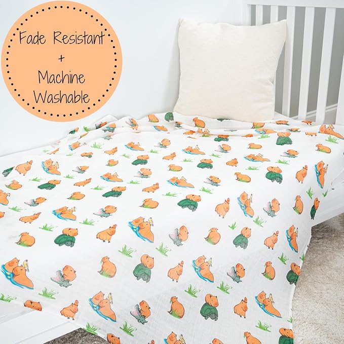 LollyBanks Swaddle Blanket, 100% Cotton Muslin Swaddle Blankets, Neutral - Image 6