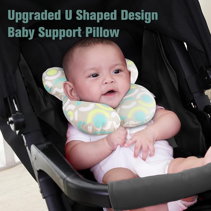 KAKIBLIN Baby Travel Pillow, Baby Neck Pillow Babies Head Support - Image 3