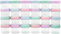 WeeSprout Baby Food Storage Glass Jars w/Lids Pastel Variety, Reusable Small by WeeSprout