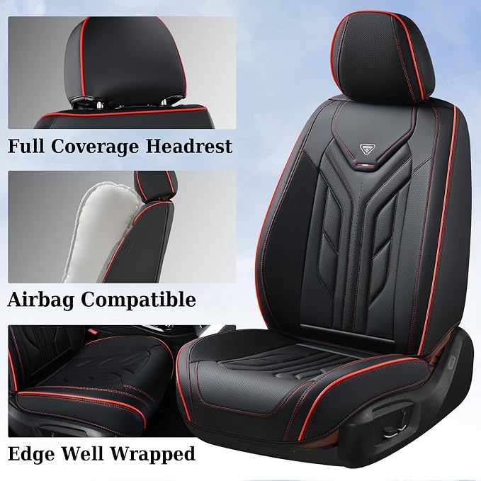 Coverado Front Car Seat Covers, Car Seat Protector Front Seats Only Auto Car - Image 3