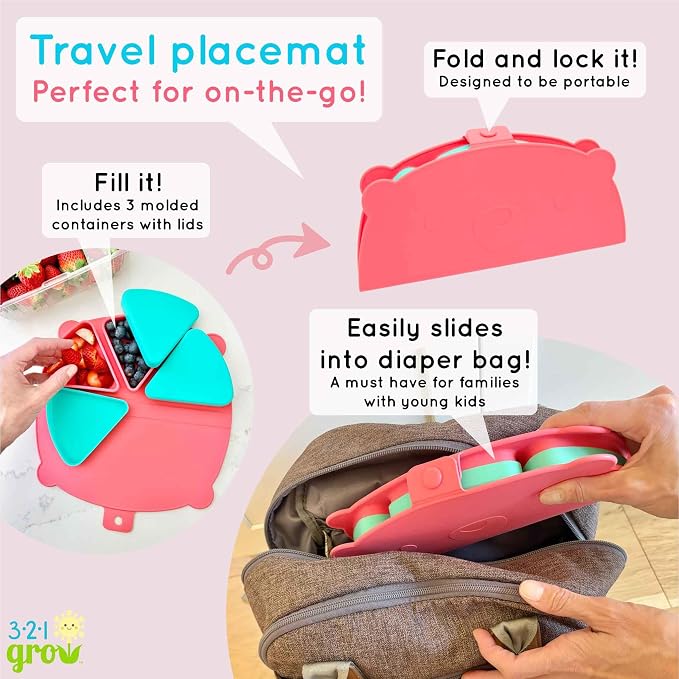 Silicone On-The-Go Snack Mat – Foldable Reusable Placemat - Image 2