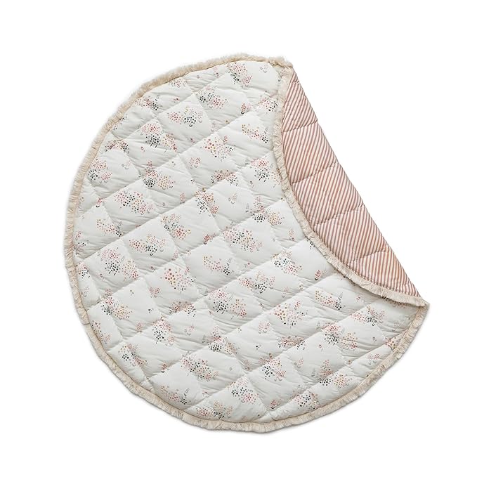Pehr Baby Play Mat, Flower Patch | Ultra-Soft Quilted 100% Cotton Exterior by Pehr