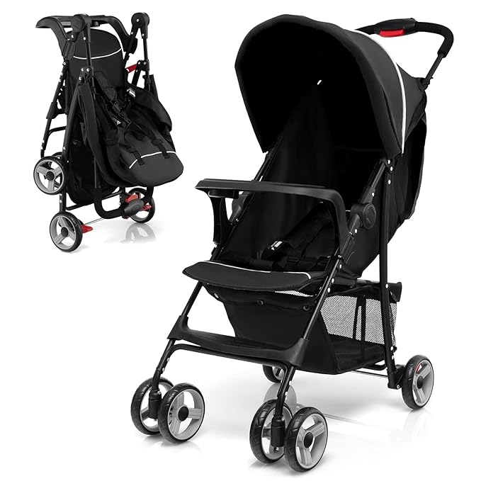 HONEY JOY Travel Stroller, Quick Fold Lightweight Baby Umbrella Stroller by HONEYJOY