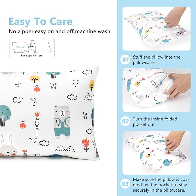 TILLYOU Toddler Pillowcase 2 Pack - Image 5
