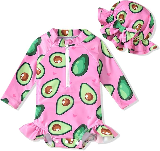 Aalizzwell Baby Girls Long Sleeve One Piece Swimsuit by Aalizzwell