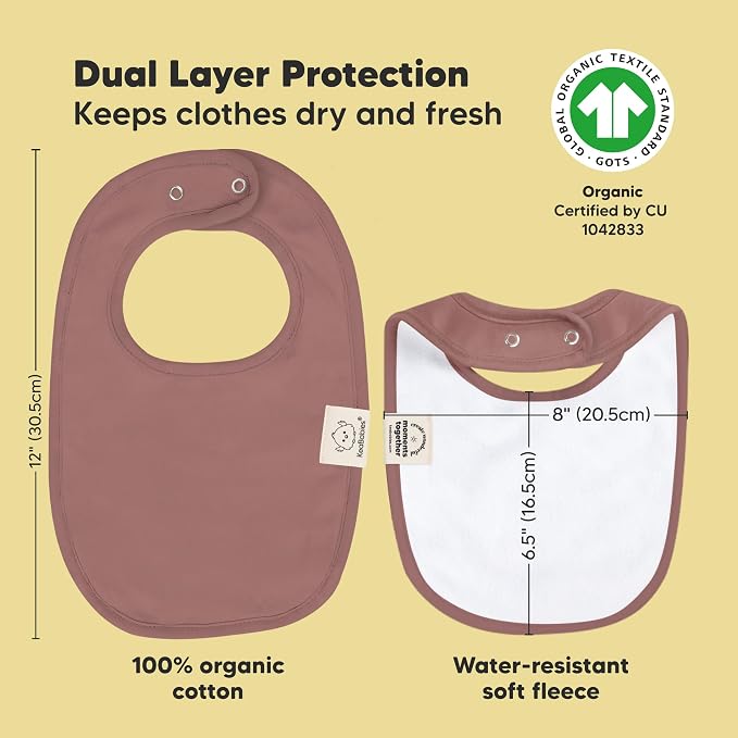 8-Pack Organic Baby Bibs for Boys, Girls - Image 3