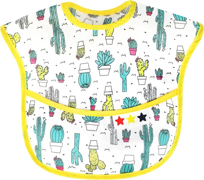 Accmor Baby Bibs, Waterproof Baby Toddler Bibs, Apron Smock Bib - Image 8