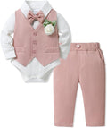 SANMIO Baby Boy Clothes Suits Infant Gentleman Outfit Collared Dress by SANMIO