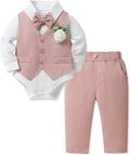 SANMIO Baby Boy Clothes Suits Infant Gentleman Outfit Collared Dress by SANMIO