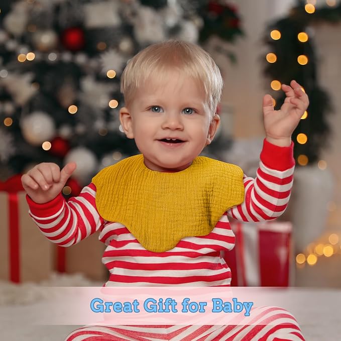 EllieHouse Baby Bibs for Girls Boys 10Pack Muslin Drool Teeth Drooling Teething - Image 6