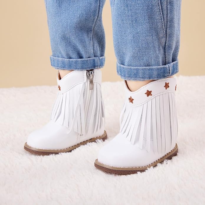BMCiTYBM Baby Cowboy Cowgirl Boots Infant Western Shoes Boys Girls Round Toe - Image 2