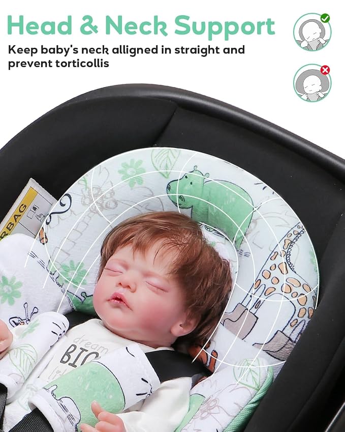Infant Car Seat Insert, Enlarged Head Support - Image 3