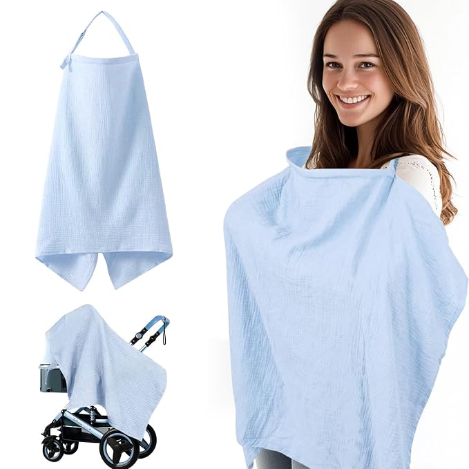 Breastfeeding Nursing Cover, Soft & Breathable Multi-Use Cover by ANWIKE