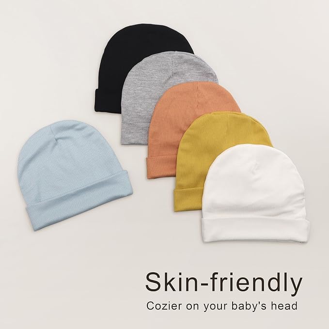 DRESHOW BQUBO 6 Pack Baby Newborn Hats Set - Image 4