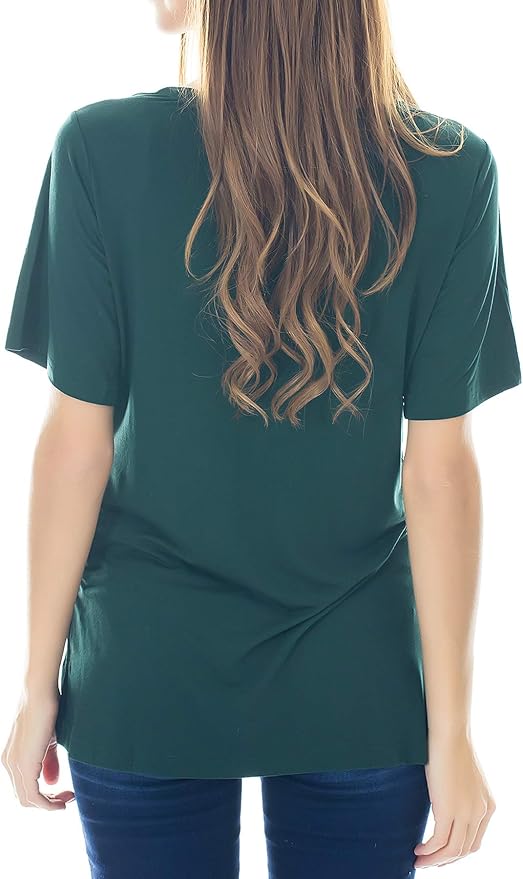 Smallshow Women's Maternity Nursing Tops Short Sleeve Breastfeeding Clothes - Image 5