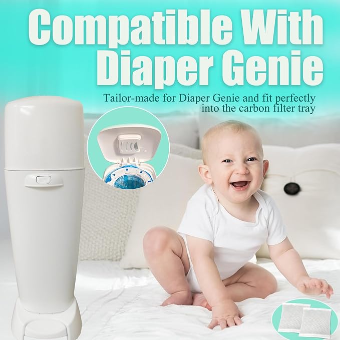 NewKe 12 Pack Diaper Pail Deodorizer Refill, Activated Charcoal Filters - Image 2