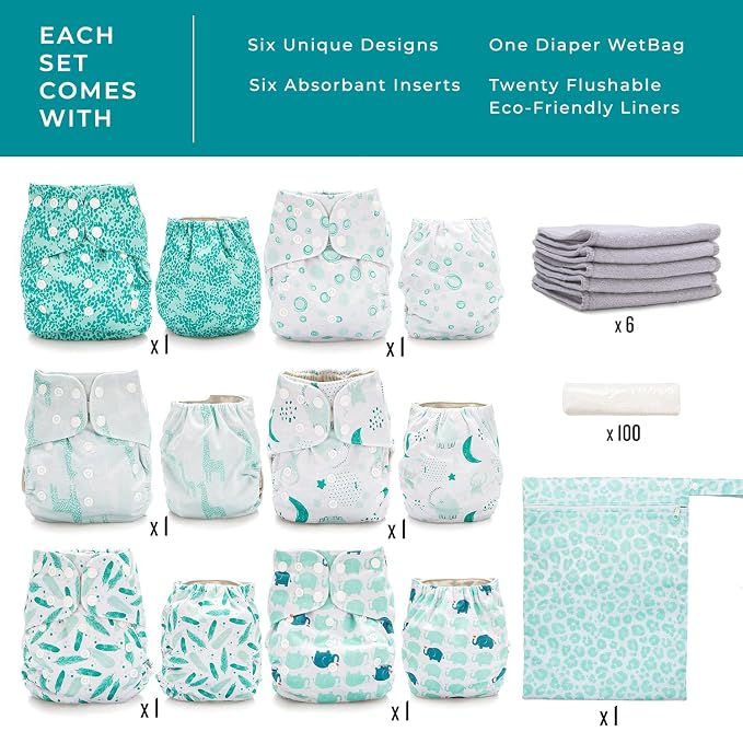 Simple Being Reusable Cloth Diapers, Double Gusset, One Size Adjustable - Image 5
