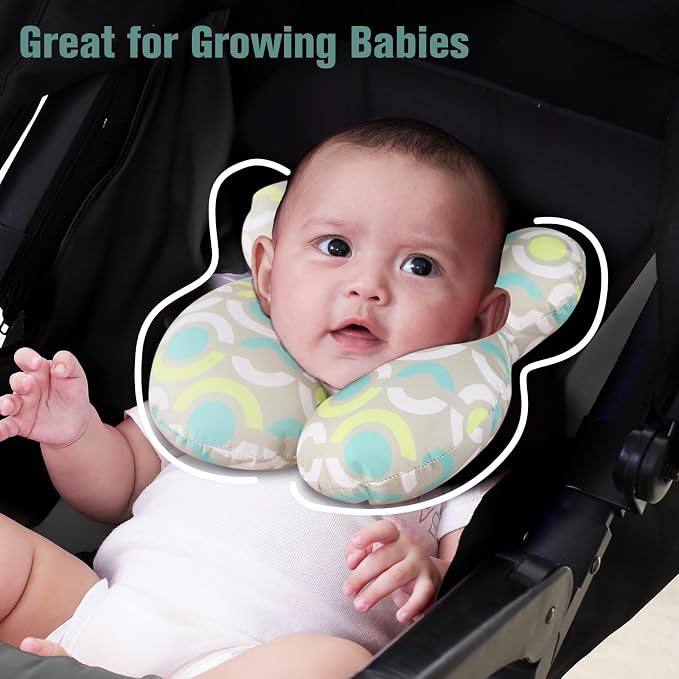 KAKIBLIN Baby Travel Pillow, Baby Neck Pillow Babies Head Support - Image 4